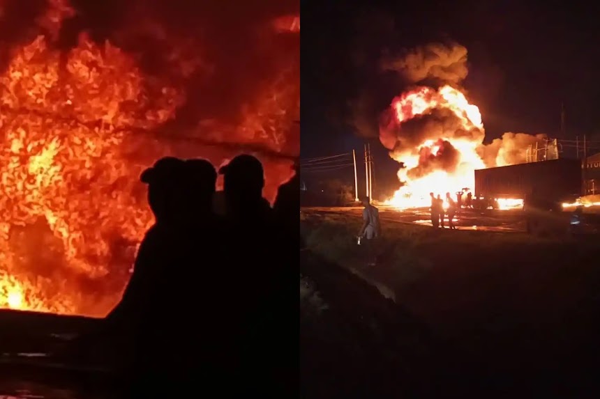 Fire razes Iganmu bridge as tanker explodes in Lagos