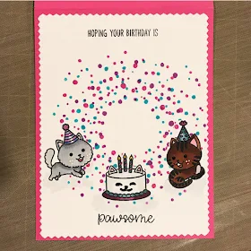 Sunny Studio Stamps: Purrfect Birthday Confetti Customer Card by Chele 