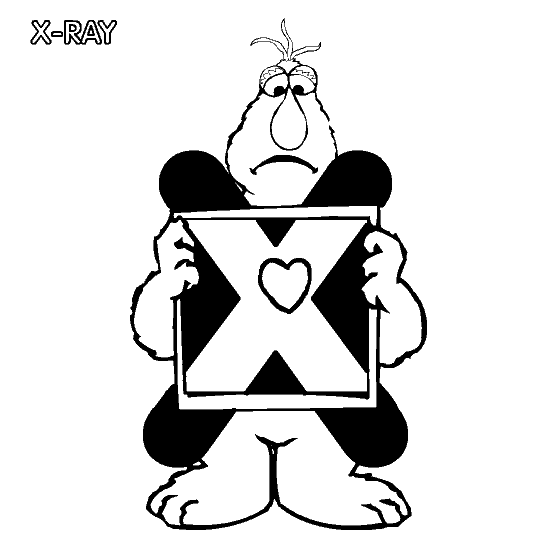 Download Coloring & Activity Pages: "X" is for "X-Ray" - Telly ...