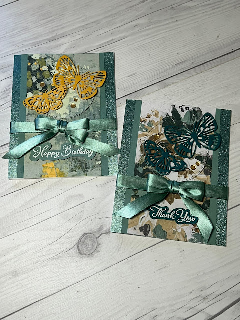 Greeting cards using Stampin' Up! Fancy Flora Designer Series Paper