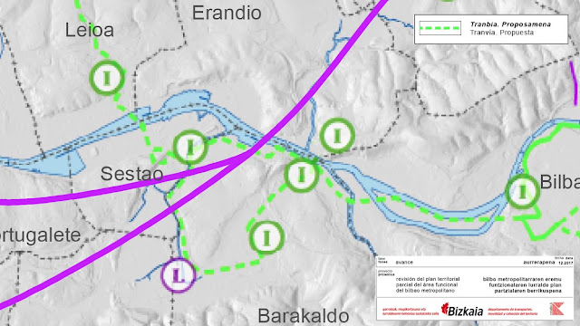 Plano de la propuesta de tranvía