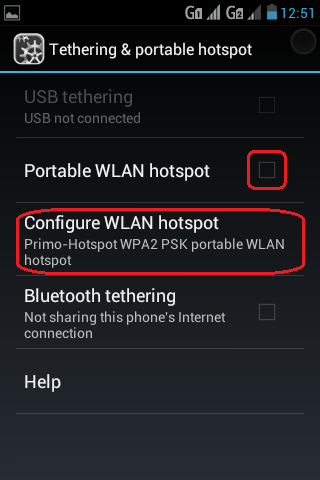 Activate Portable Hotspot for WiFi Keyboard