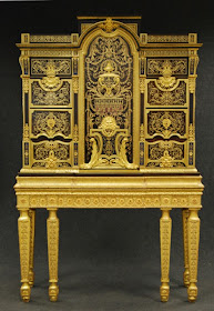 Cabinet on stand attributed to Andre-Charles Boulle, c.1700.   Boughton House,  collection of the Duke of Buccleuch and Queensberry.
