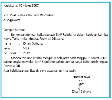 Menulis Surat Pribadi, Surat Resmi dan Tidak - Panduan soal