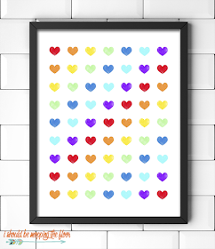 Rainbows and Hearts Printable