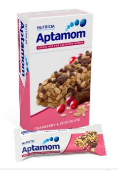 Nutricia Aptamom Postnatal Cereal Bar - Cranberry and Chocolate