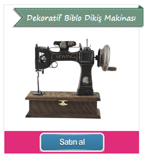 Dekoratif Biblo dikiş makinesi