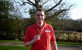 Minigolfer Richard Gottfried with the bronze medal from the 2015 Midlands Open