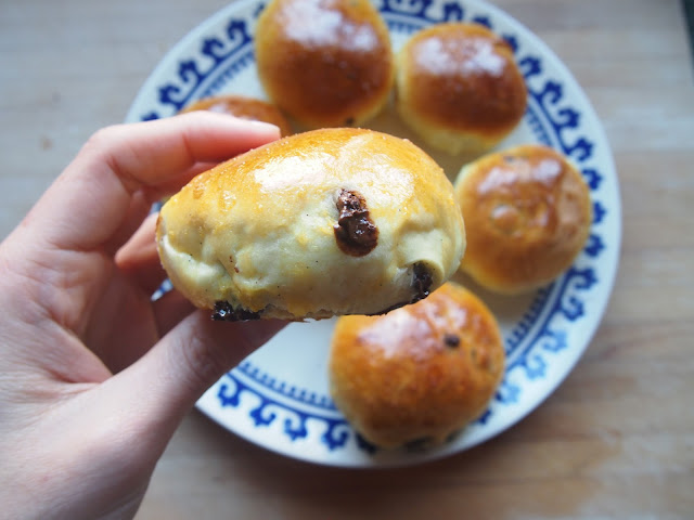 bollitos de leche con chocolate