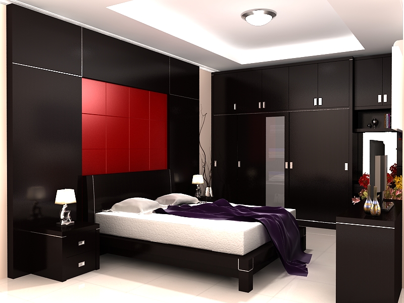 Gambar desain  interior kamar  tidur  utama Minimalis dan 