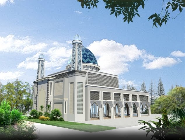 arsitektur desain bangunan masjid indah 012