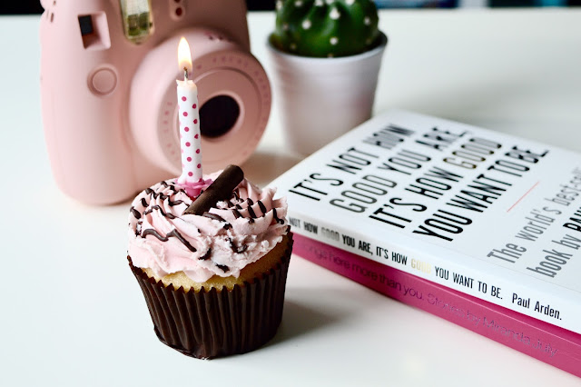 Pink Birthday cupcake