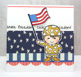 SRM Stickers Blog - Stars & Stripes Forever! by Annette - #cards #patriotic #cardset #gift #stickers #punchedpieces #kraft #windowbox #DIY