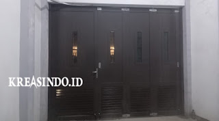 Pintu Garasi Aluminium pesanan Bpk Sandy di Pengalengan Bandung