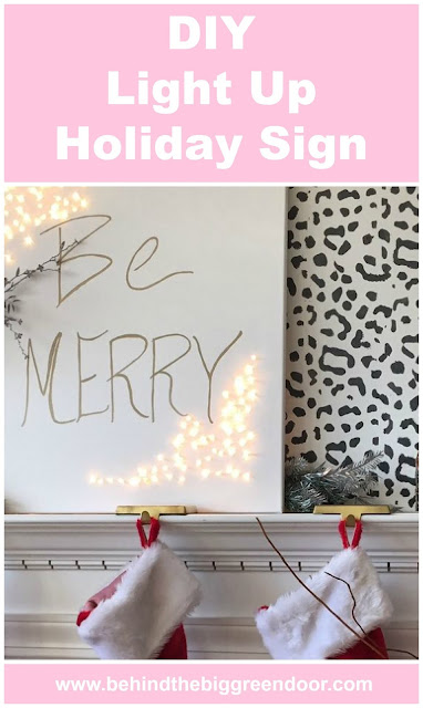 DIY: Light Up Holiday Sign