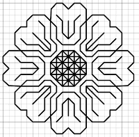 free blackwork flower fill pattern