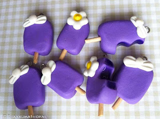 Kawaii Purple Ice cream Popsicle Charms