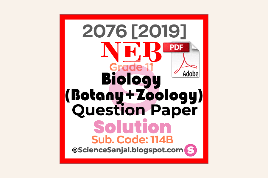 Biology_Botany_Zoology_Question_Paper_2076-2019_Subject_Code-114B_Grade_11_With_Solution_NEB