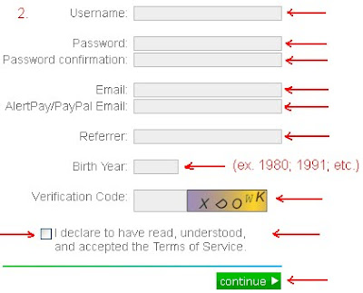 registration form