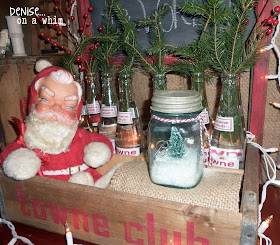 Vintage Santa and Soda Crate via http://deniseonawhim.blogspot.com