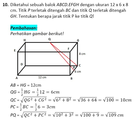 Soal Dan Pembahasan Dimensi Tiga 10