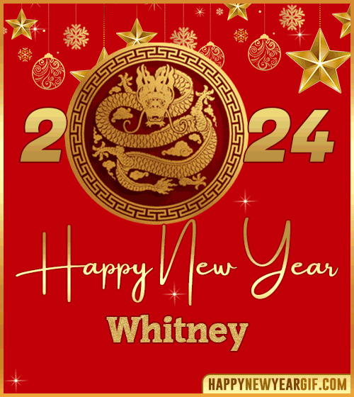 Happy New Year 2024 gif wishes Dragon Whitney