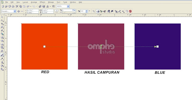 Graphic design: MENCAMPUR WARNA DI COREL DRAW