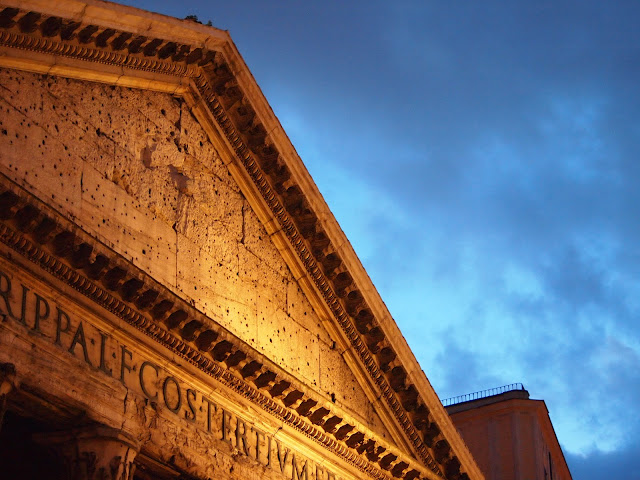 pantheon rome evening sky