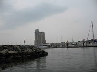 entering the water in The Inner Harbor