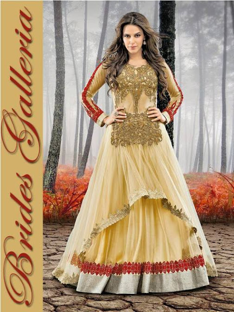 Anarkali Style Frock Design 2016 For Wedding