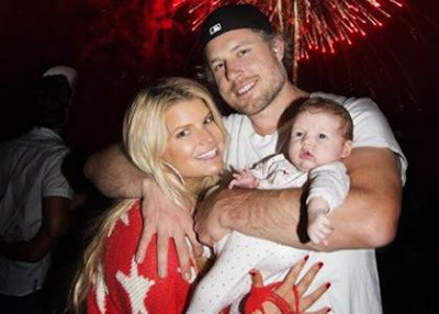 Jessica Simpson and her baby