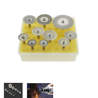1/8" Shank Saw Wheel diamond coated Cut Off Discs Mandrel Rotary Tool Kit Set Hown - store
