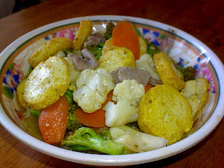 Sayur Campur Goreng dengan Tofu Telur