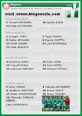 NIGERIA SQUAD WORLD CUP 2010