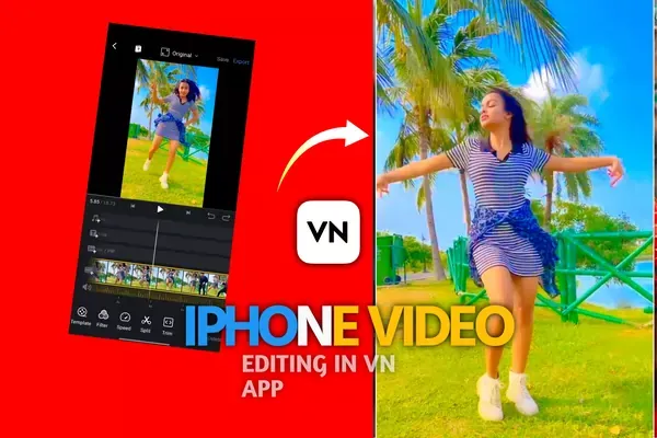iPhone Filter To video colour grading in VN app