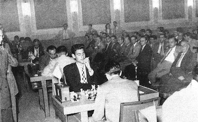 Sala de juego del Campeonato de España de Ajedrez de 1956