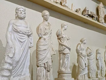 Sculptures in the museum at Epidaurus near Nafplio Greece