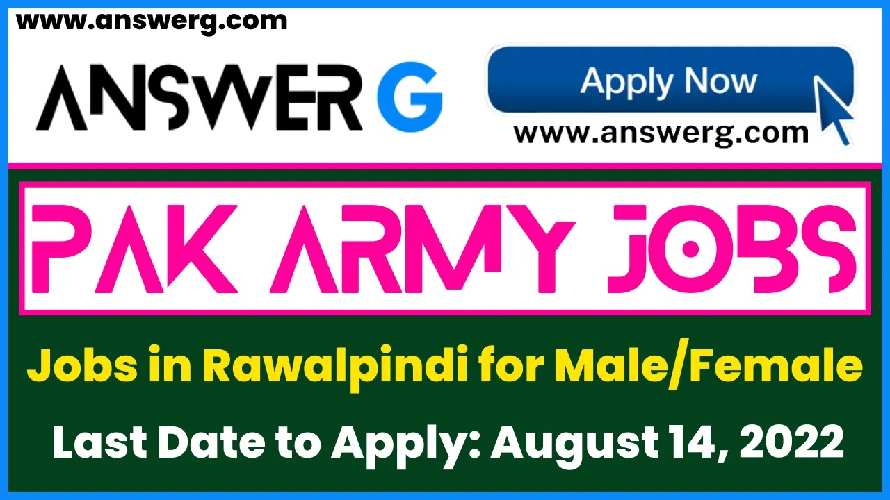 Pak Army Jobs in Rawalpindi