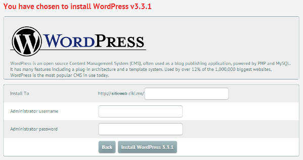 Instalación de WordPress