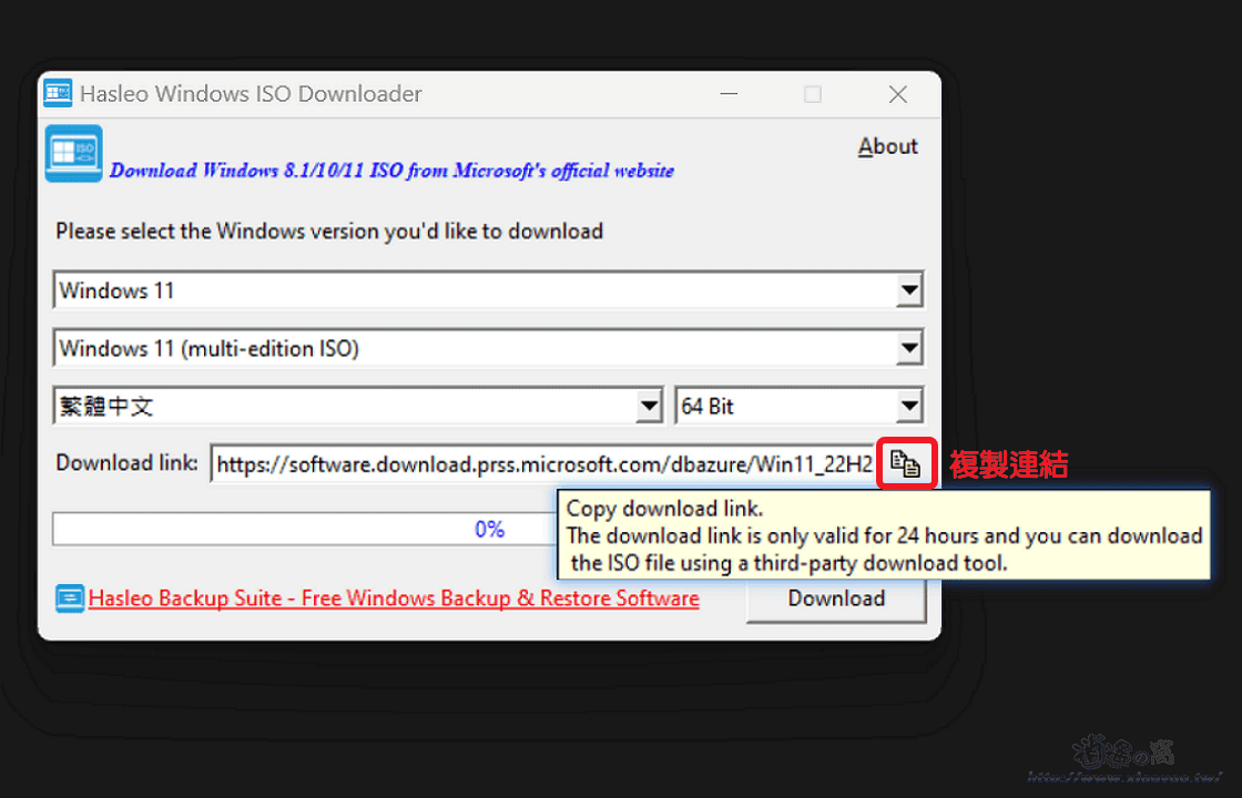 Hasleo Windows ISO Downloader 軟體介紹