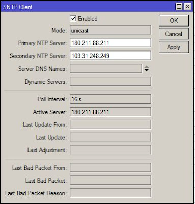 Setting Tanggal Di Mikrotik