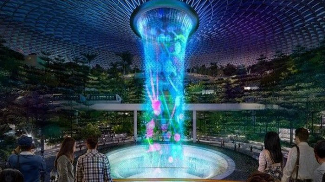 Air Terjun Di Bandara Changi Cetak Rekor Dunia