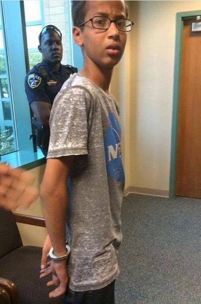 President Barack Obama  Ahmed Mohamed the Muslim schoolboy who was arrested for bringing a homemade clock to school. 