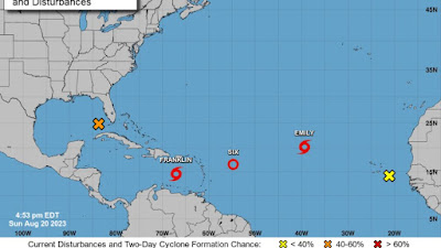 Se forma la tormenta tropical Franklin, que afectaría este martes a RD - @EntreJerez