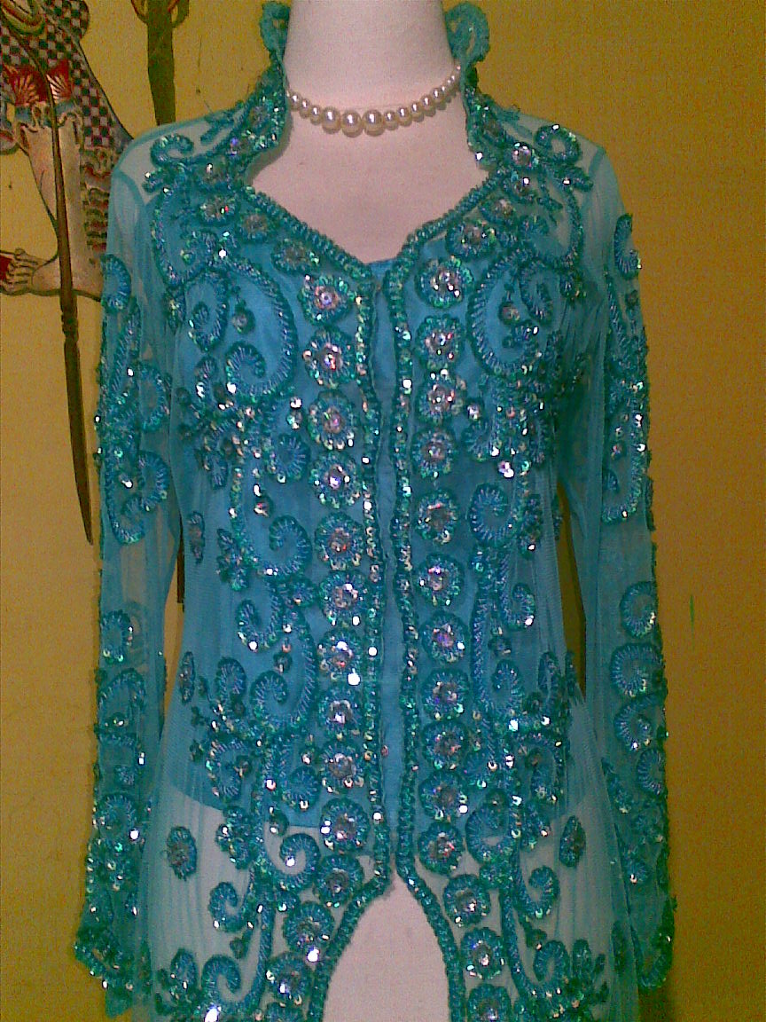 JUAL KEBAYA  Kebaya  MODERN  Biru  Panjang