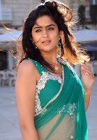 glorious, diva deeksha seth, saree, navel cleavage show