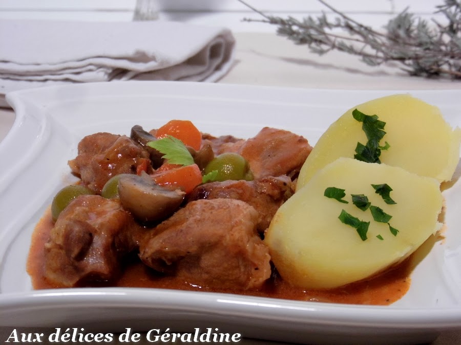 Aux Delices De Geraldine Saute Porc En Ragout Recette Facile