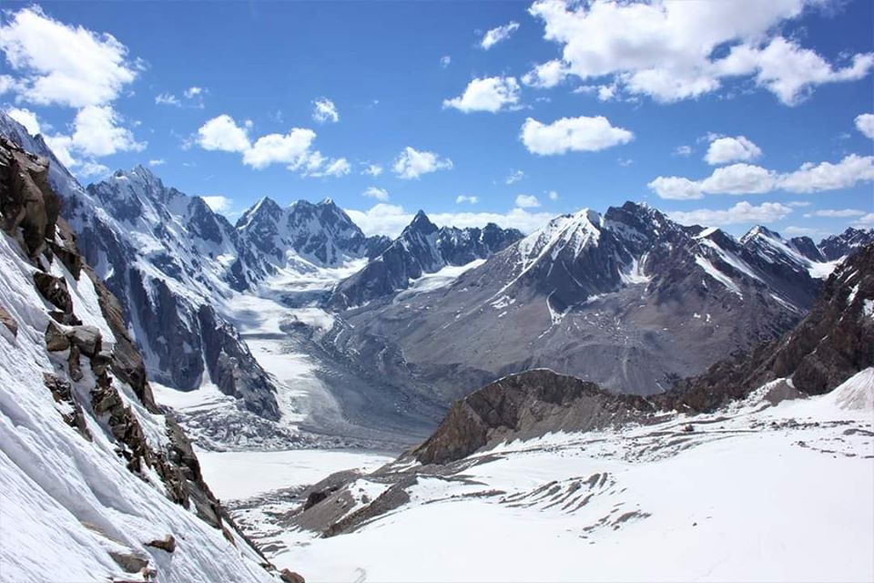 Pass in Chipurson valley. Yokshgoz pass 5193 m Chipurson valley. Yokshgoz pass connect Chipurson valley to Passu valley via Batura