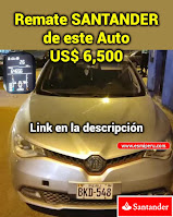 Remate SANTANDER Auto US$ 6,500 Lima