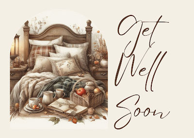 Free Get Well Soon Greeting Cards | Printable | Instant Download | Vintage Rustic Watercolor Woodland Elegant Design